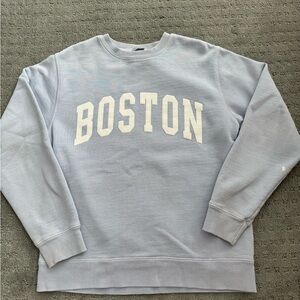 Brandy Melville baby blue Boston crewneck